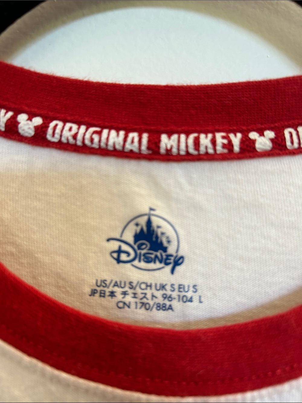Disney Cream Tee with Red Trim and Mickey Graphic - Picture 2 of 7